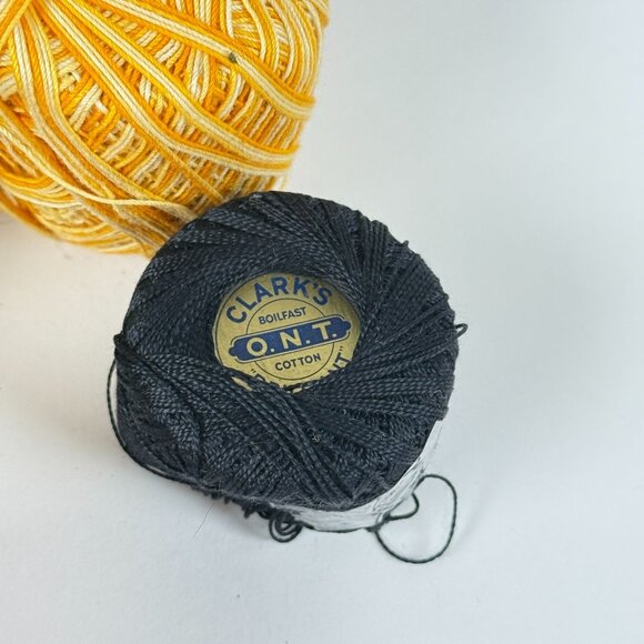 J&P Coats Knit Embroidery Crochet Thread Lot of 9 Multicolored Cotton Used Condi - Picture 4 of 8